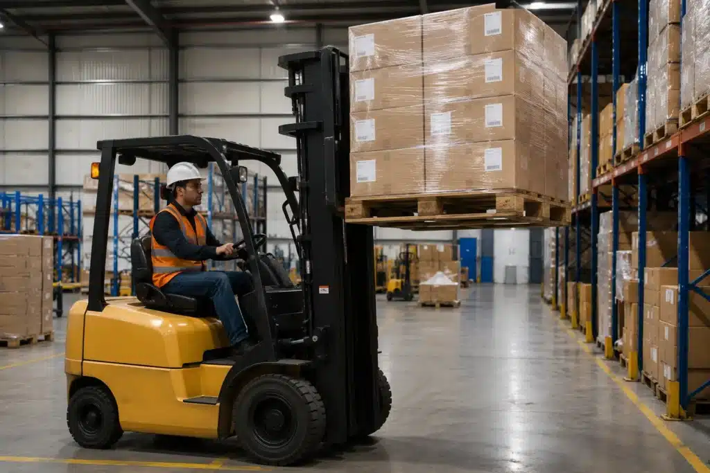 Forklift capacity guide - 3 to 20 ton forklift lifting palletized load