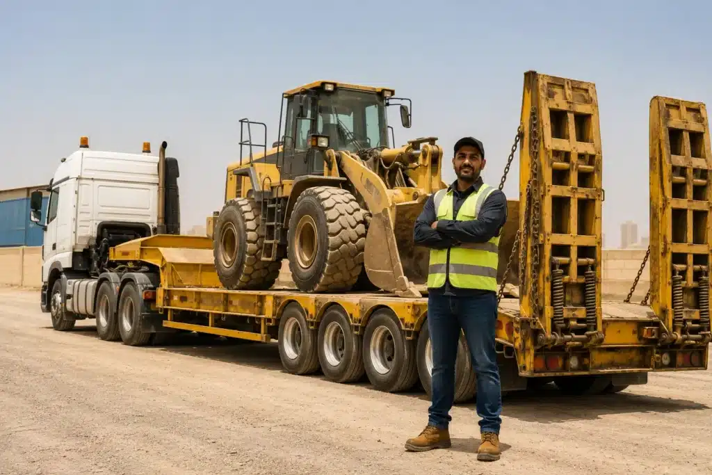 Flatbed and low bed trailer rental across the UAE - experienced drivers